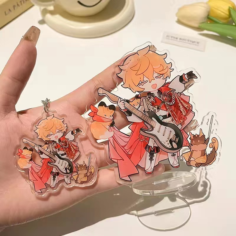 Game genshin Tượng Trưng Bày Móc Khóa / Ba Lô Bằng acrylic Trang Trí Bàn Làm Việc