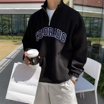 Áo Nỉ Nam Dài Tay Cổ Tròn Thời Trang Hàn