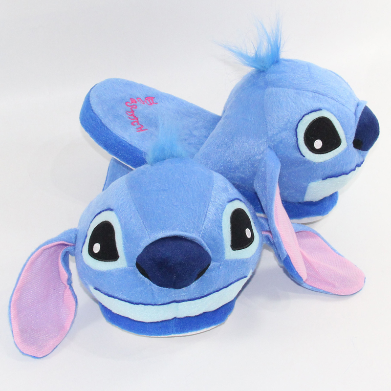 Dép Bông Đi Trong Nhà Hình Hoạt Hình disney lilo & stitch 28cm Giữ Ấm Mùa Đông Cho Nam Nữ