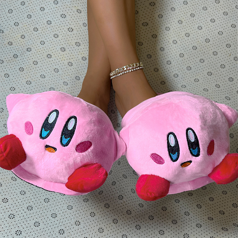 Dép Bông Đi Trong Nhà Hình Ngôi Sao kirby nintendo 28cm Giữ Ấm Mùa Đông Cho Nam Nữ