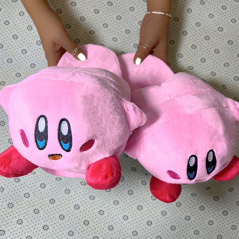 Dép Bông Đi Trong Nhà Hình Ngôi Sao kirby nintendo 28cm Giữ Ấm Mùa Đông Cho Nam Nữ