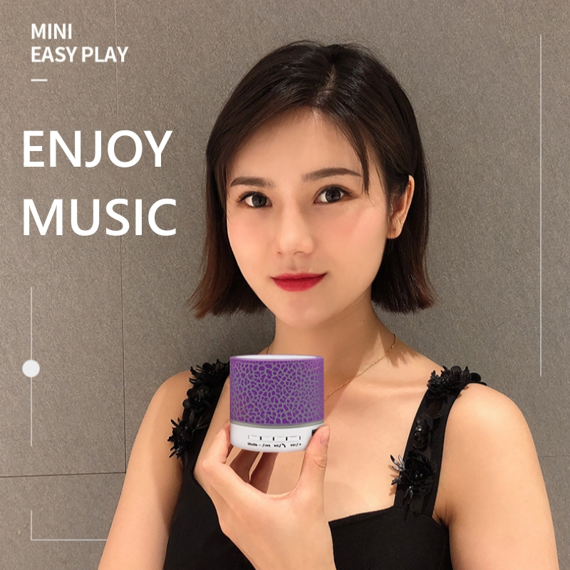 Loa Bluetooth Không Dây Mini Hỗ Trợ Thẻ Tf Có Đèn LED Phát Sáng