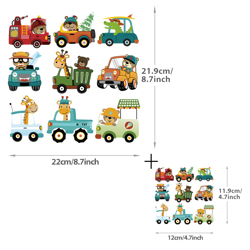 Dễ Thương Miếng Dán Ủi Quần Áo Hình Xe Hơi Động Vật Đáng Yêu diy