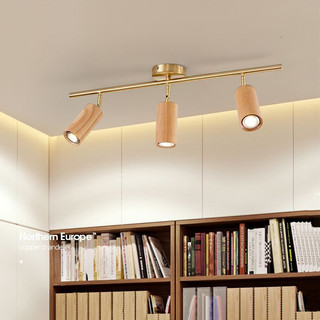  đèn trần dây đèn led treo trần nhà bằng gỗ phong cách bắc âu tối giản sáng tạo 