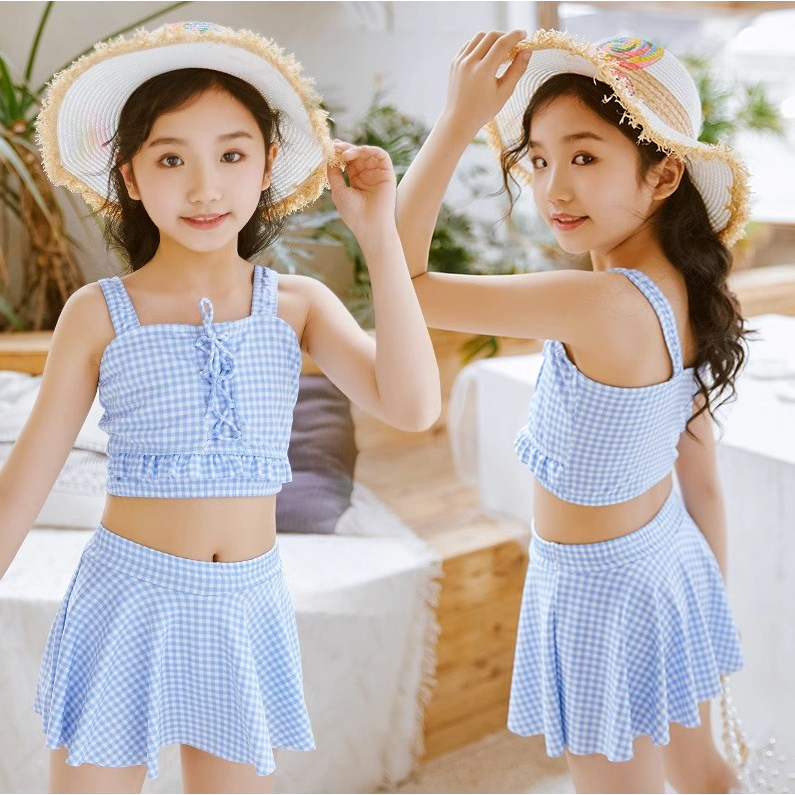 Bộ Đồ Bơi Thể Thao Tay Ngắn Chống Nắng Nhanh Khô Thời Trang Mùa Hè Cho Bé Gái