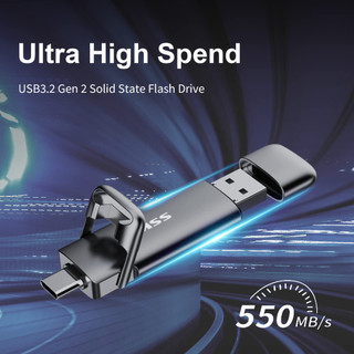 Ssk 550mb/s flash drive ổ usb 256g usb3.2 gen2 otg type c usb 128g 256g