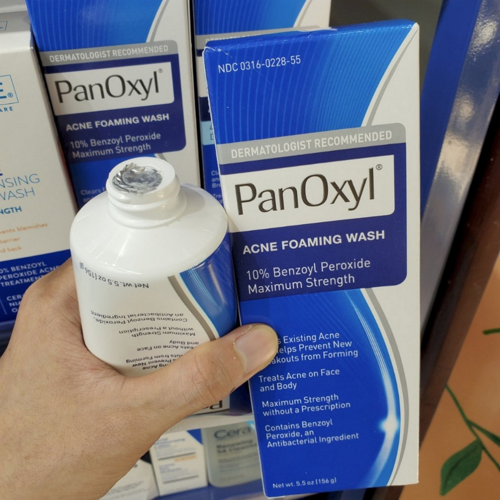 PanOxyl - Sữa rửa mặt cho da mụn Creamy Acne Wash - 4% Benzoyl Peroxide