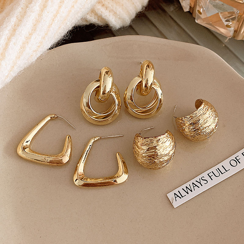 Bông Tai Hợp Kim Đơn Giản Thời Trang Cho Nữ