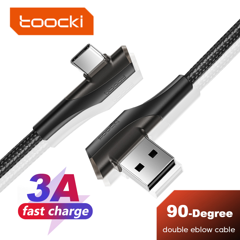 Toocki Dây Cáp Sạc Nhanh Loại c 100w 90 Độ 60w Tiện Dụng Khi Chơi game