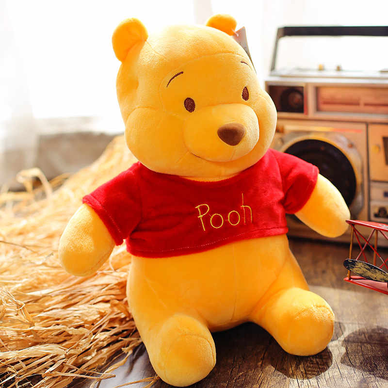 Mới Thú Nhồi Bông Hình Chú Gấu pooh Đang Ngồi Kích Thước 25-45cm