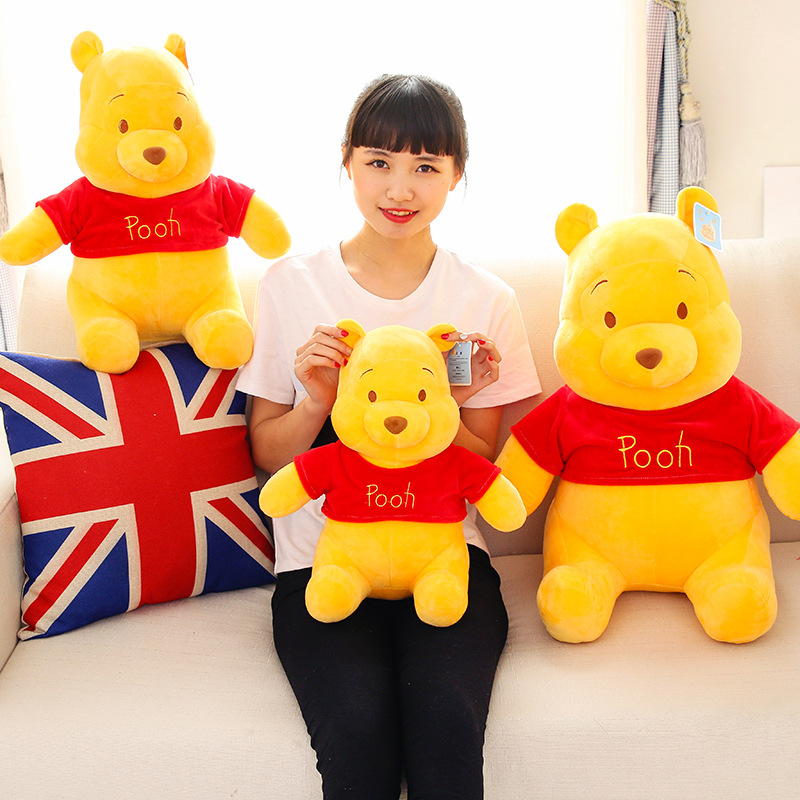 Mới Thú Nhồi Bông Hình Chú Gấu pooh Đang Ngồi Kích Thước 25-45cm