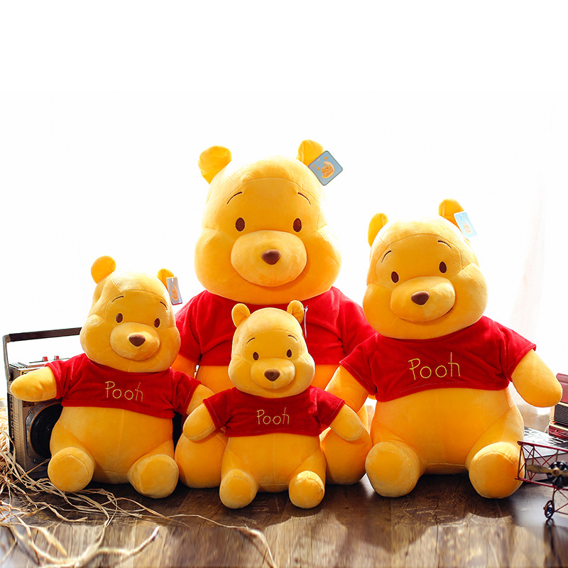 Mới Thú Nhồi Bông Hình Chú Gấu pooh Đang Ngồi Kích Thước 25-45cm