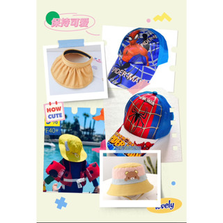 Mới nón kết 50% cotton chống nắng in hình người nhện cho bé trai