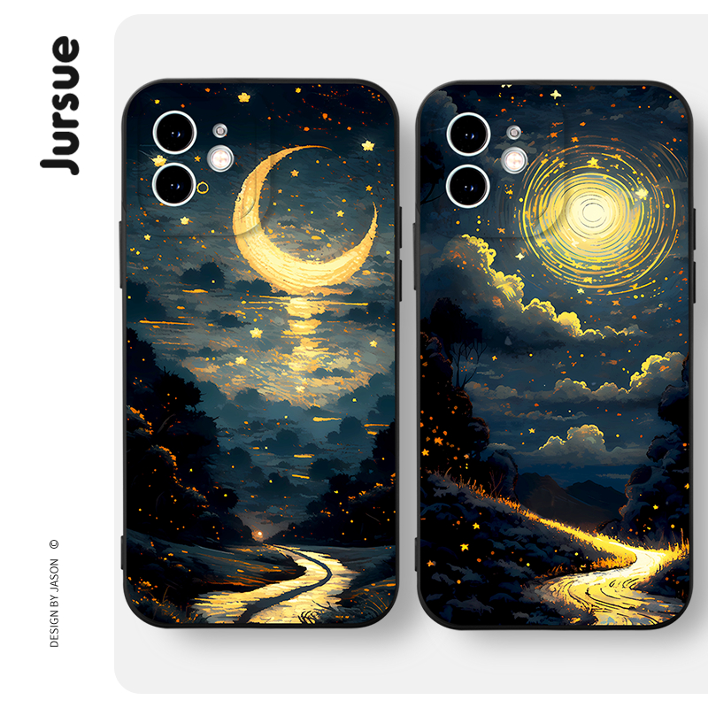 Ốp điện thoại JURSUE cặp đôi dễ thương đẹp vintage Cho IPHONE 15 14 13 12 11 PRO MAX SE 2020 X XR XS ip 8 7 6 6S PLUS XYH159