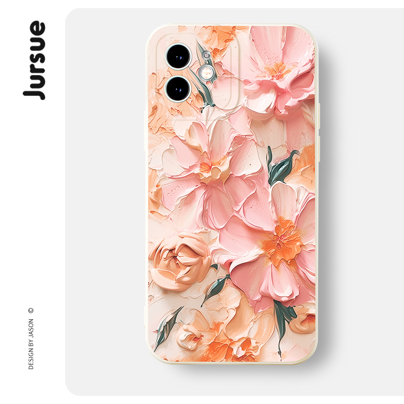 Ốp điện thoại JURSUE dễ thương đẹp hoa mềm Cho IPHONE 15 14 13 12 11 PRO MAX SE 2020 X XR XS ip 8 7 6 6S PLUS XYH2156