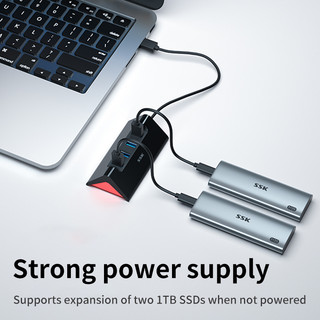 SSK USB C HUB USB3.0 USB Adapter Fast Data Transfer USB Hub Connector