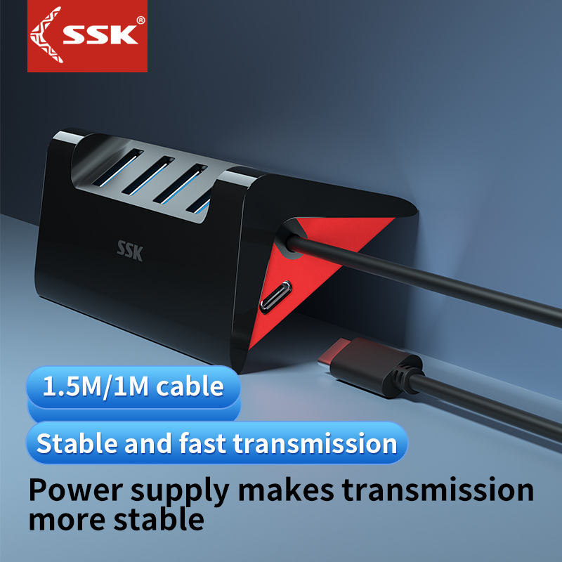 SSK USB C HUB USB3.0 USB Adapter Fast Data Transfer USB Hub Connector