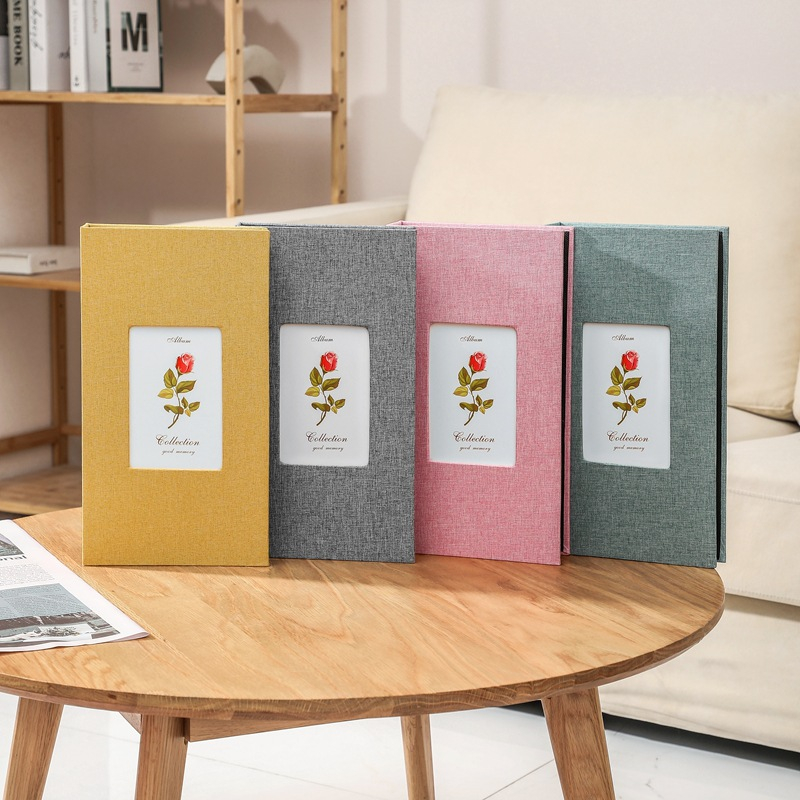 Album Ảnh 4R Album 4x6 300 Tờ Loại Chèn Sách Ảnh 6 Inch Có Vỏ Vải Lanh