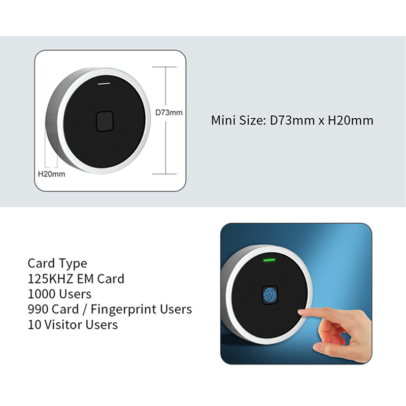 Bộ Điều Khiển Truy Cập Bằng Vân Tay rfid 125 khz Bằng Kim Loại Chống Thấm Nước Kèm Khóa Điện Cho Mở Cửa