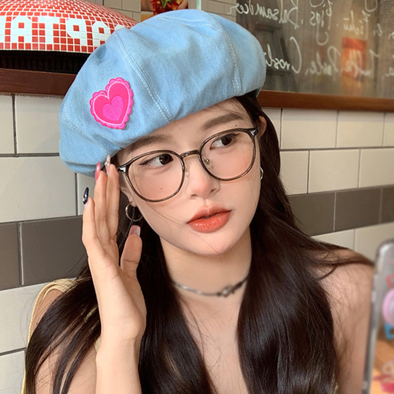 Mũ Nồi denim Ngọt Ngào Hình Đám Mây Nhỏ Cho Nữ