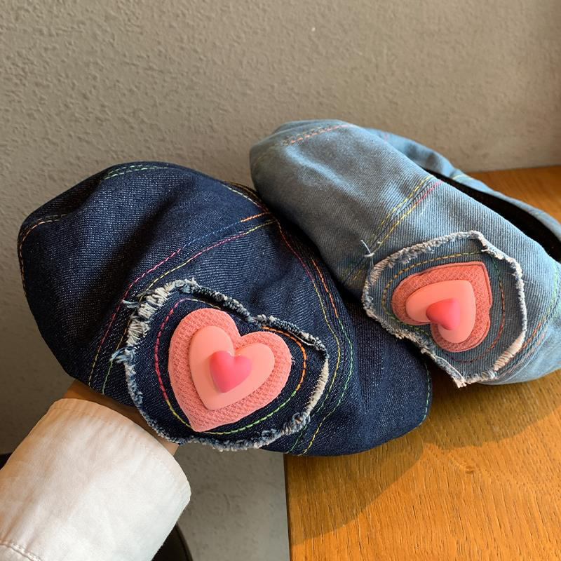 Mũ Nồi denim Ngọt Ngào Hình Đám Mây Nhỏ Cho Nữ