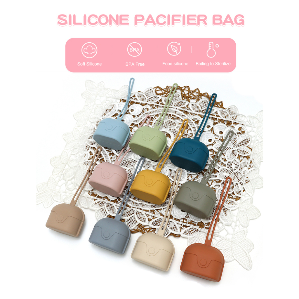 Hộp Đựng Núm Vú Giả Bằng Silicon Tiện Dụng Cho Bé Sơ Sinh