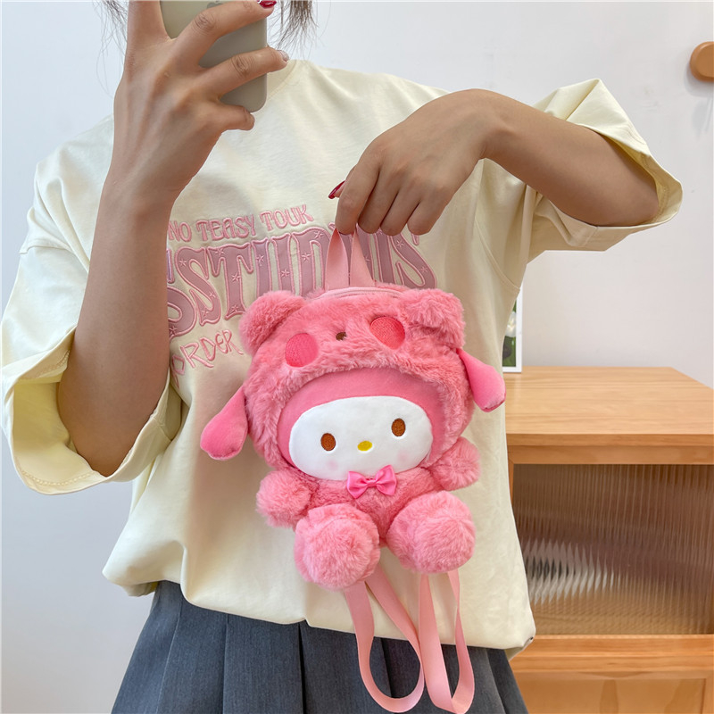 Túi búp bê đồ chơi sang trọng Sanrio Kuromi hoạt hình dễ thương