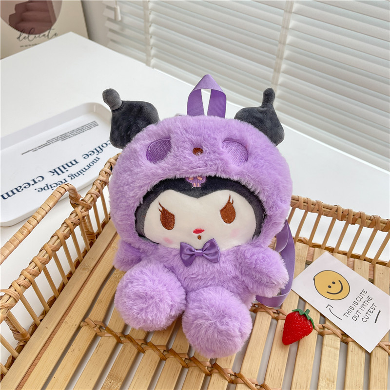 Túi búp bê đồ chơi sang trọng Sanrio Kuromi hoạt hình dễ thương