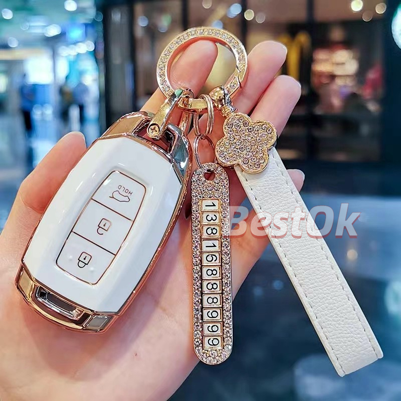 Bao da cho chìa khoá Accent/ KoNa/ Santafe 2018-2019/ 2020/ 2021-2022 Hyundai Accent 2021 chống xước chống va đập
