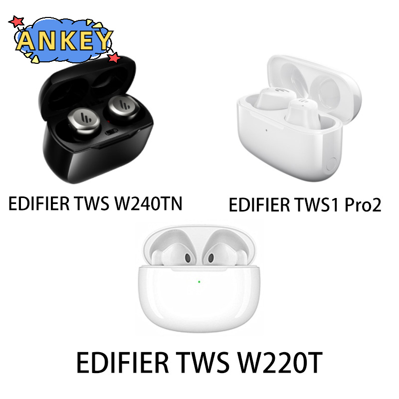 Case for Edifier TWS1 Pro 2 W220T W240TN Earphone Silicone Case Cat Lovely Earbuds Waterproof Shockproof Soft Protective Headphone Cover Headset Skin with Hook