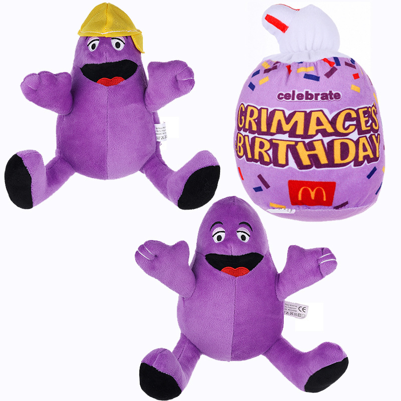 Grimace Shake Nón Nhồi Bông Màu Vàng Đáng Yêu Cho Bé
