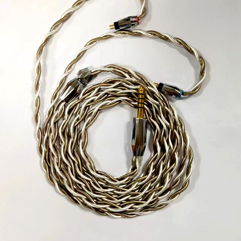 Xinhs Dây Cáp Nâng Cấp Tai Nghe 4 Lõi Pha Lê Mạ Bạc