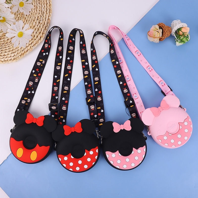 Stella Túi Đeo Vai Bằng silicon Hình Chuột mickey minnie Dễ Thương Cho Bé Gái túi đeo chéo quà sinh nhật