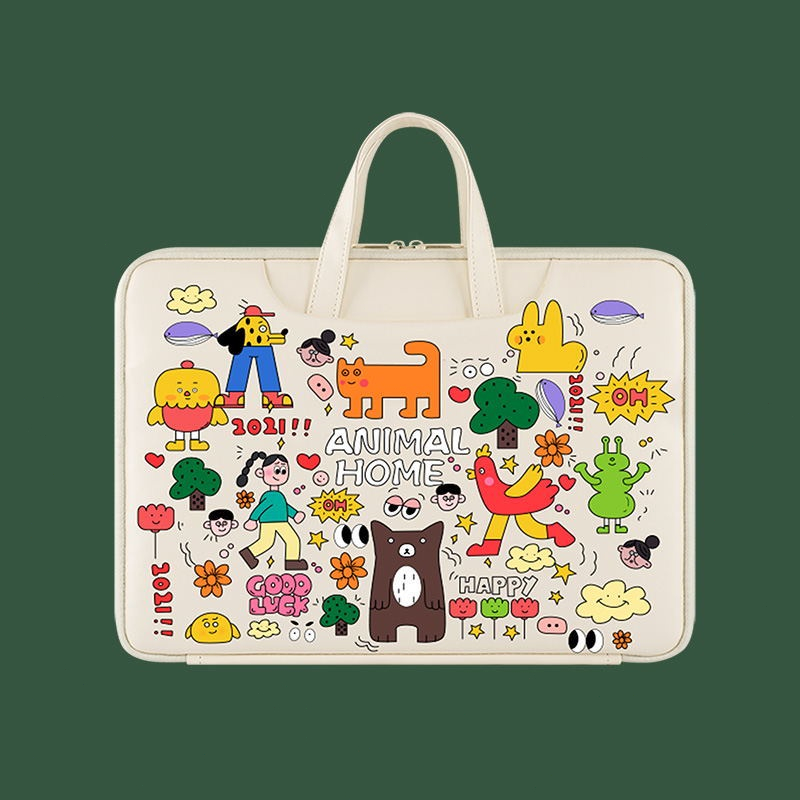 Túi đựng máy tính xách tay bằng da pu dễ thương túi đựng máy tính xách tay chống va đập chống nước 12 13,3 14,1 15 15,6 16,1 inch