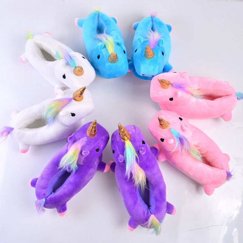 Dép Bông Đi Trong Nhà Hình Kỳ Lân 28cm Vui Nhộn Dành Cho Người Lớn Và Trẻ Em