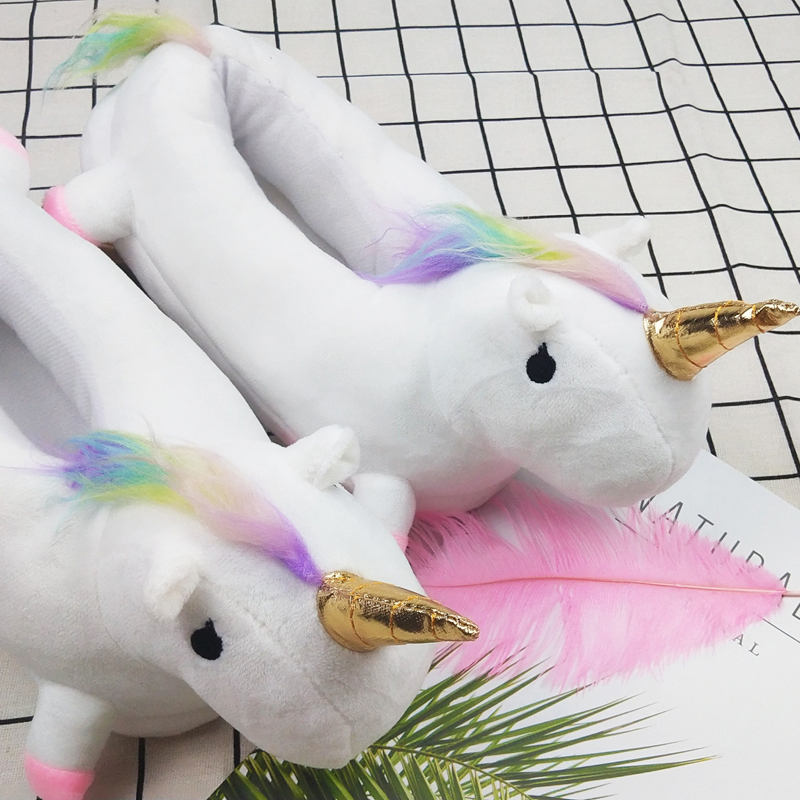 Dép Bông Đi Trong Nhà Hình Kỳ Lân 28cm Vui Nhộn Dành Cho Người Lớn Và Trẻ Em
