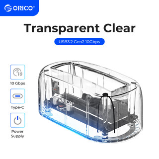 Trạm Sạc Ổ Cứng Orico Dòng 6139C3 10 Gbps USB 3.1 Gen2 Type-C Thiết Kế Trong Suốt Cho HDD 2.5/3.5