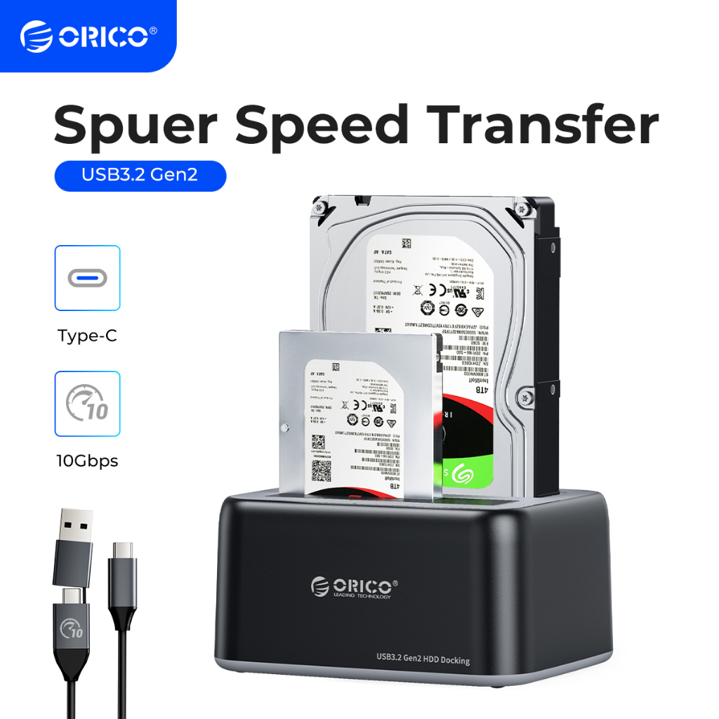 Đế Gắn Ổ Cứng Ngoài ORICO USB 3.0 SATA I / II / III Cho 2.5 / 3.5in HDD SSD / Chức Năng Sao Chép 18TB Hỗ Trợ 6829