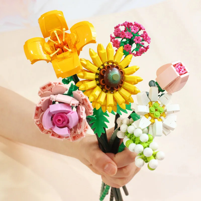 Đồ Chơi Lắp Ráp Hình Bó Hoa Sáng Tạo