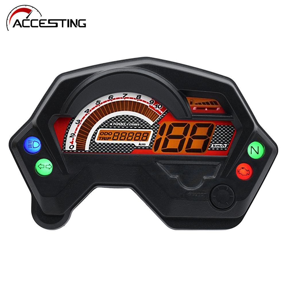 Đồng Hồ Đo Tốc Độ Kỹ Thuật Số Màn Hình LCD 10000 RPM Cho Yamaha FZ16 FZ 16