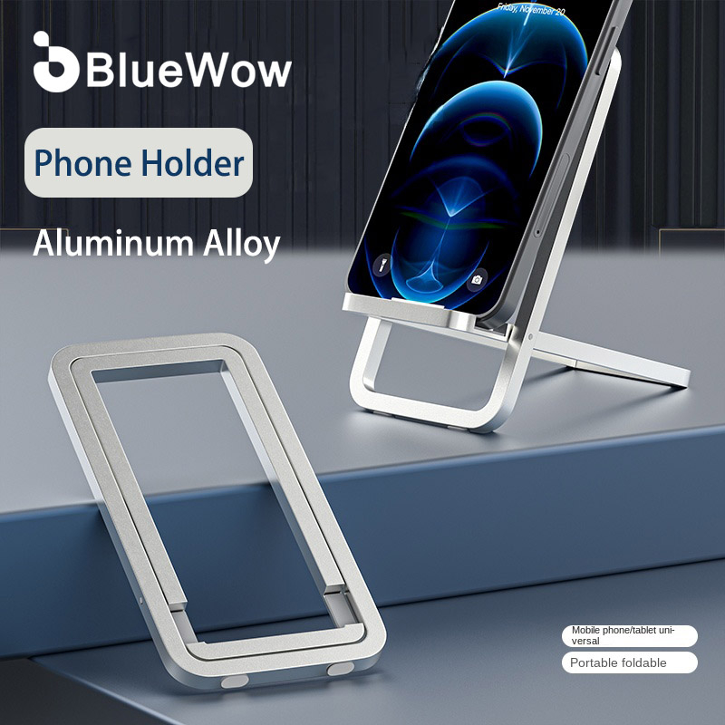 Bluewow Giá Đỡ Điện Thoại / Máy Tính Bảng Bằng Hợp Kim Nhôm Có Thể Gấp Gọn Để Bàn