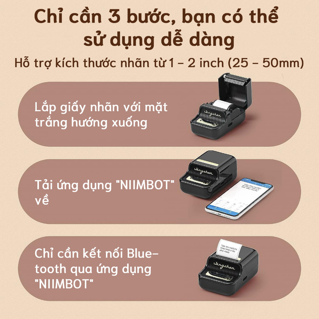 Máy in nhãn NIIMBOT B21 B1 không dây Bluetooth nhiệt di động với băng cho văn phòng và gia đình