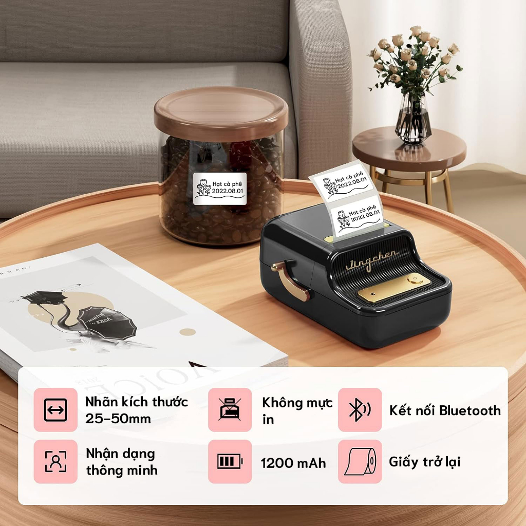 Máy in nhãn NIIMBOT B21 B1 không dây Bluetooth nhiệt di động với băng cho văn phòng và gia đình