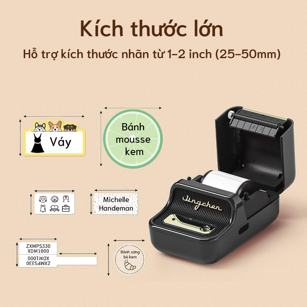 Máy in nhãn NIIMBOT B21 B1 không dây Bluetooth nhiệt di động với băng cho văn phòng và gia đình