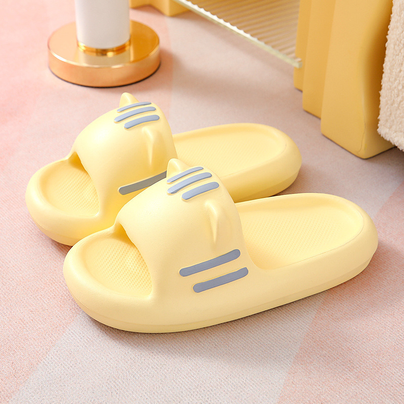 Dép Đi Trong Nhà Đế Dày Chống Trượt In Hình Mèo Dễ Thương Cho Cặp Đôi