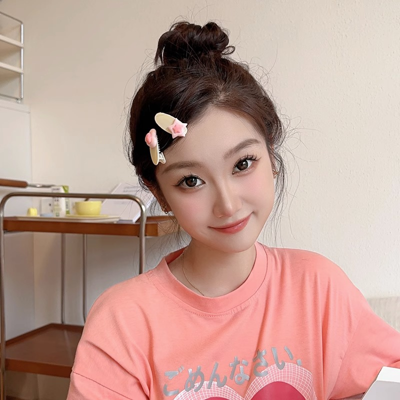 Thời Trang Kẹp Tóc Hình Ngôi Sao / Trái Tim Phong Cách Hàn Quốc Tinh Tế y2k