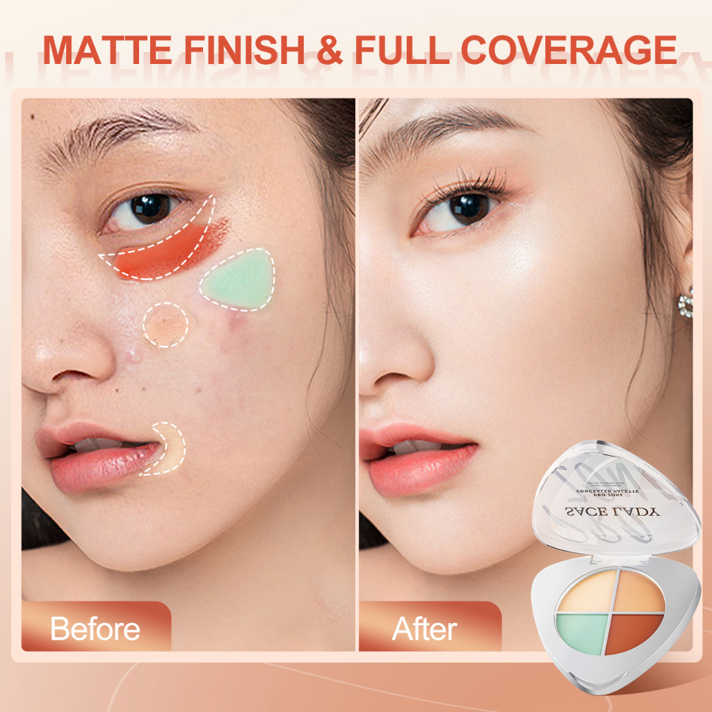 Bảng Kem Che Khuyết điểm SACE LADY Chống Thấm Nước Giúp Hiệu Chỉnh Màu Da 5.6g | BigBuy360 - bigbuy360.vn