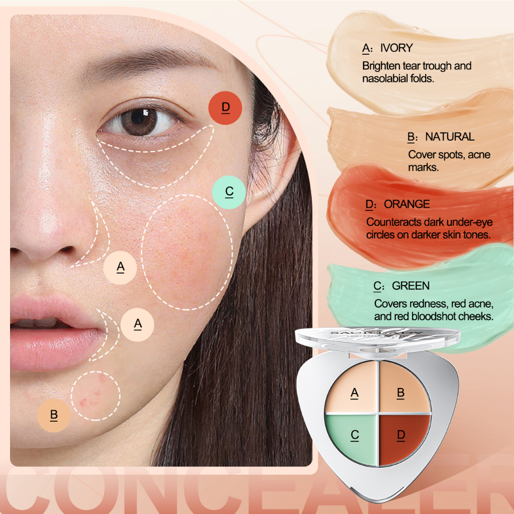 Bảng Kem Che Khuyết điểm SACE LADY Chống Thấm Nước Giúp Hiệu Chỉnh Màu Da 5.6g | BigBuy360 - bigbuy360.vn