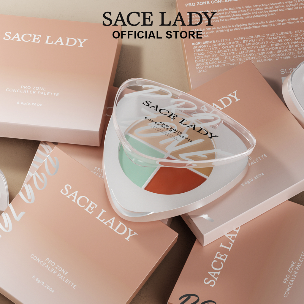 Bảng Kem Che Khuyết điểm SACE LADY Chống Thấm Nước Giúp Hiệu Chỉnh Màu Da 5.6g | BigBuy360 - bigbuy360.vn