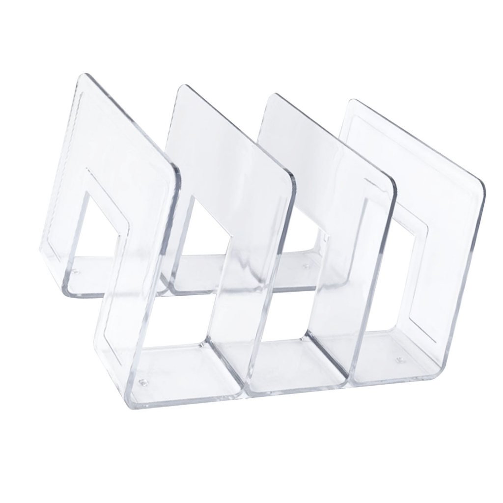 Giá sách trong suốt Bookend Giá sách để bàn acrylic Giá lưu trữ sách